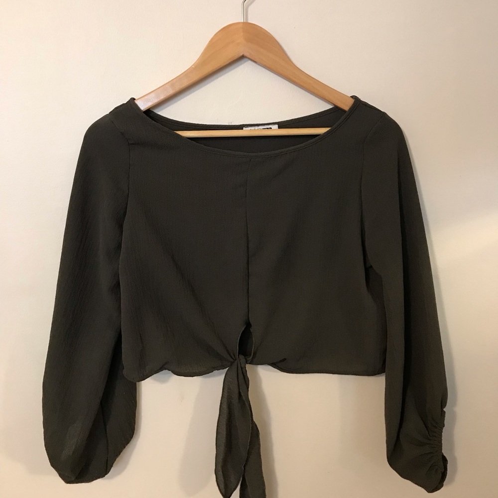 Cropped shirt blouse